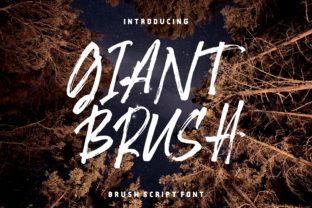 Giant Brush: A Bold Script Handwritten Font for Digital Design